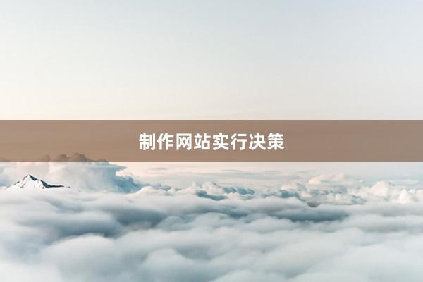 制作网站实行决策
