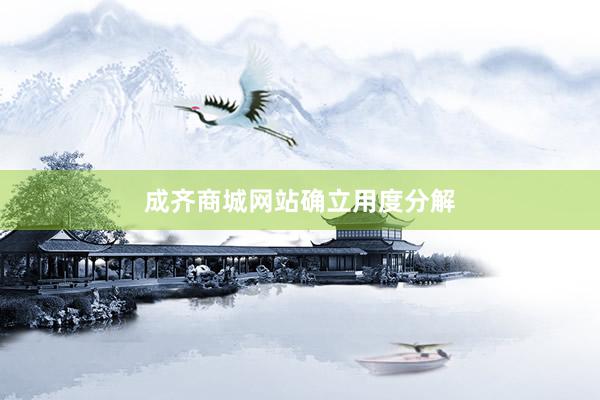 成齐商城网站确立用度分解
