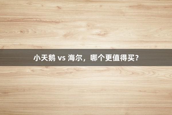 小天鹅 vs 海尔，哪个更值得买？